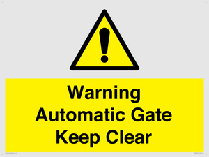 Warning Automatic Gate Keep Clear